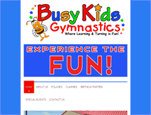 Tablet Screenshot of busykidsgymnastics.com